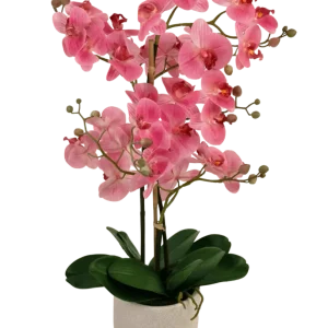Kunstig Orkidé Real Touch Rosa 68 cm