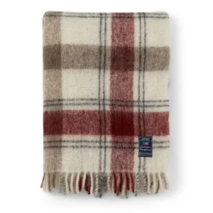 CHECKED MOHAIR WOOL MIX THROW