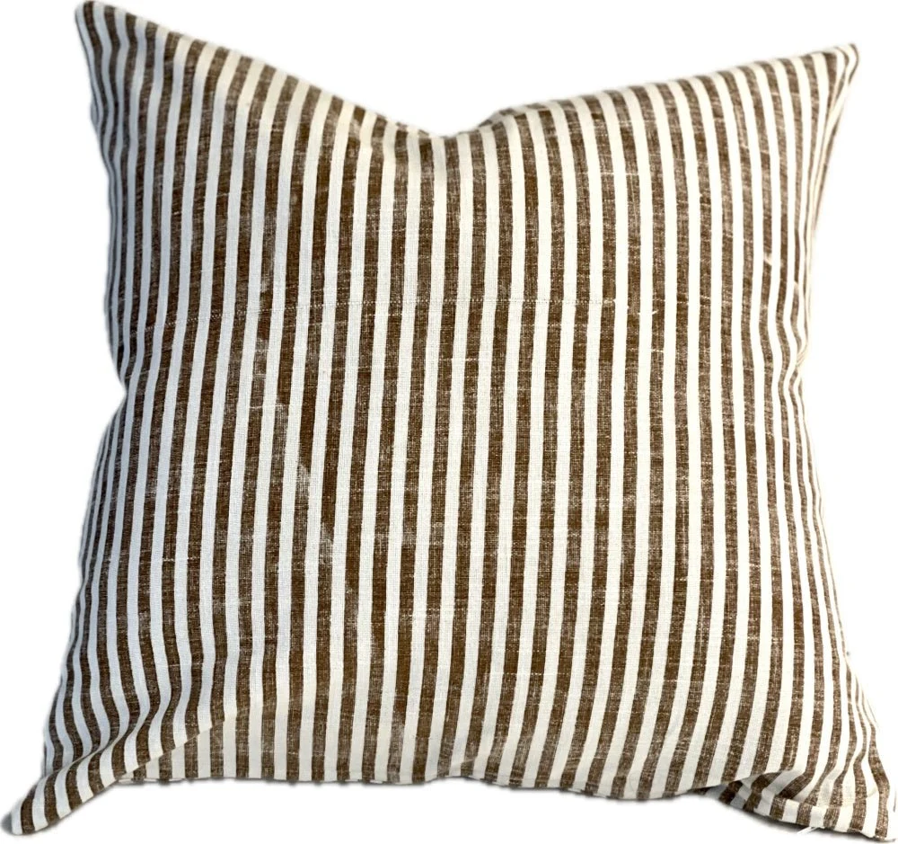 Putetrekk - caramell små striper - 60 cm.