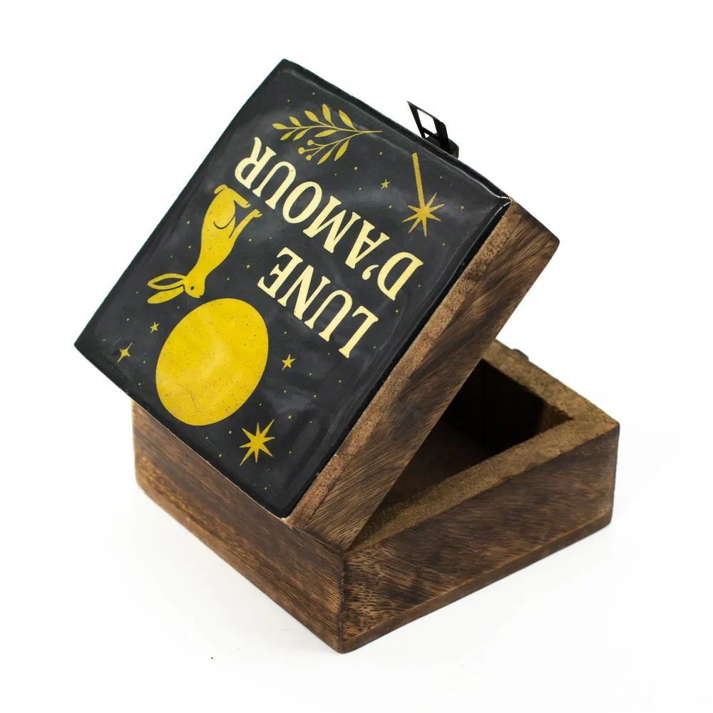 Liten emaljert boks – Lune D'Amore