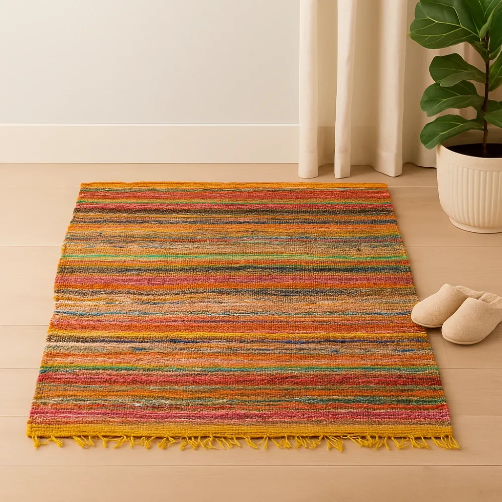 Fillerye 154 x 90 cm Gul Resirkulert