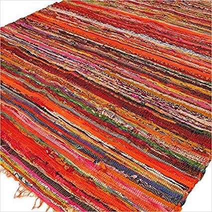 Ragteppe Resirkulert Oransje 152 x 90cm