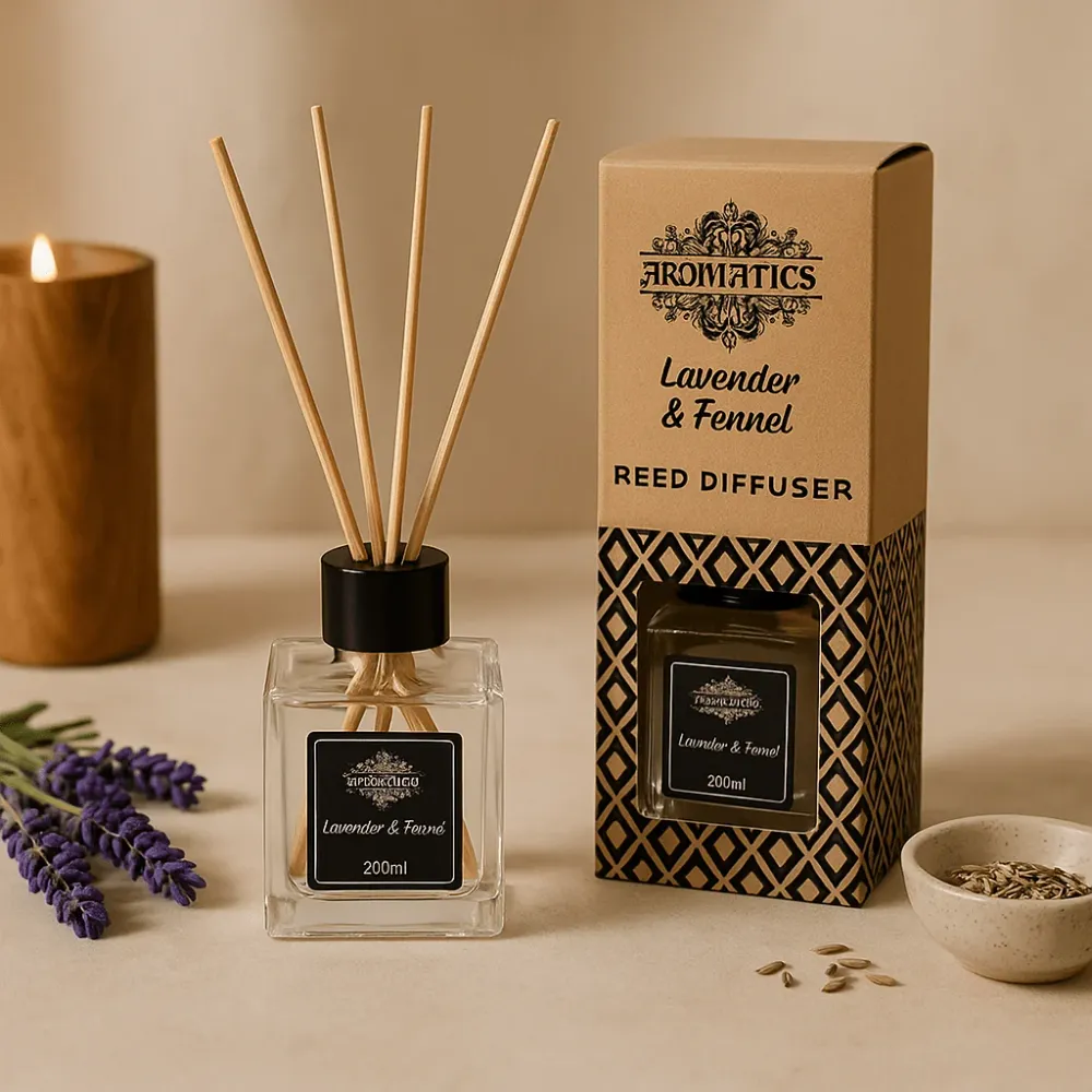 Lavendel Fennikel Eterisk Olje Rør Diffuser 200ml