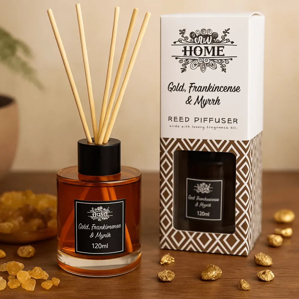 Reddiffuser Gull Røkelse Og Myrra 120ml
