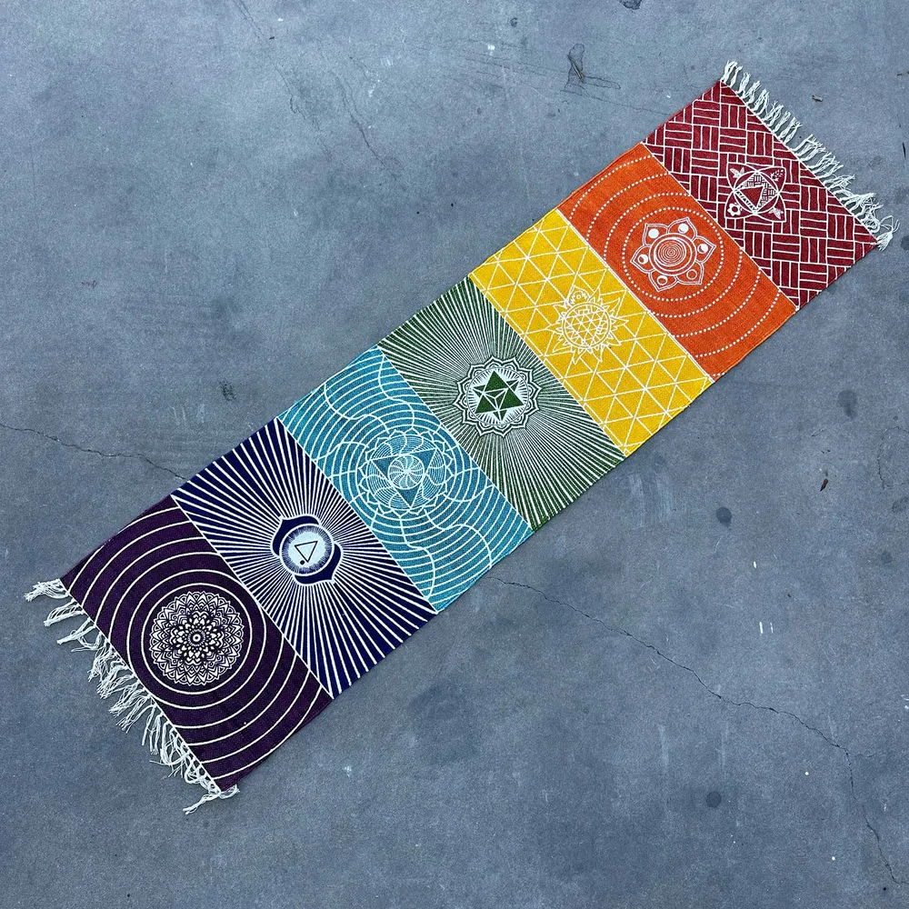 Yogamatte Bomull 7 Chakra 60x200cm