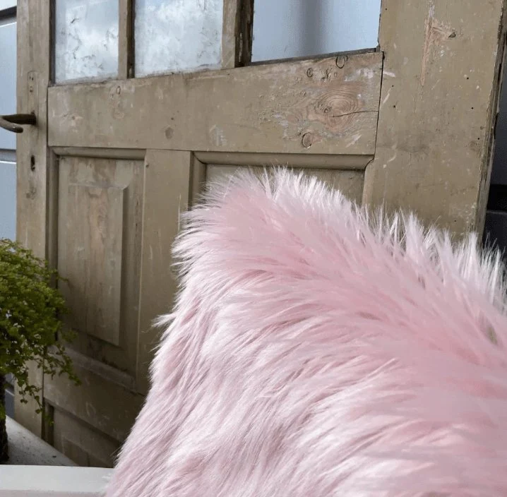 Imitert seteskinn - Rosa 4stk