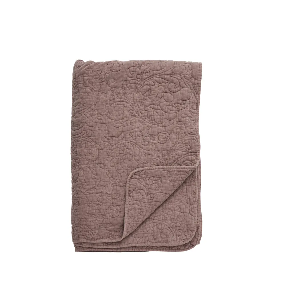 Isabelle sengeteppe 260x240 cm. rosa polyester