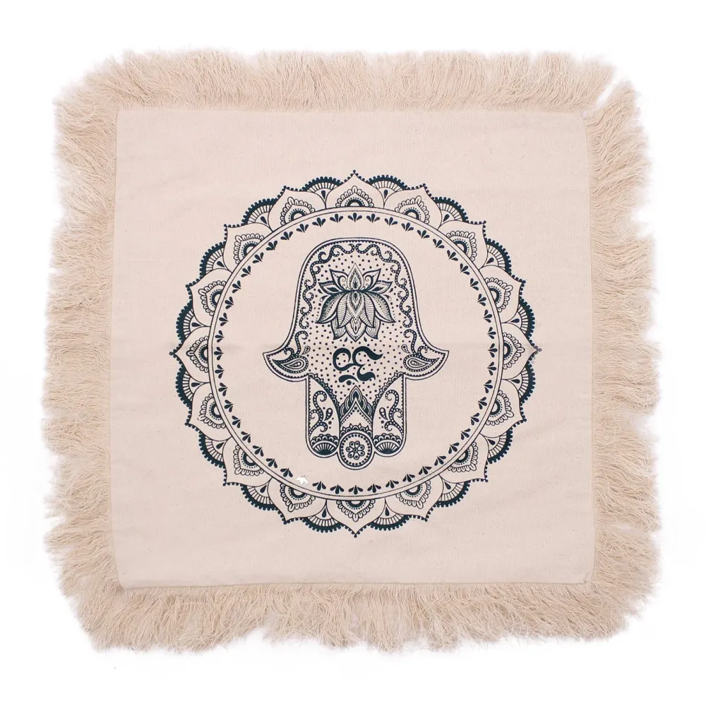 Pute Hamsa Mandala 45x45cm Grønn