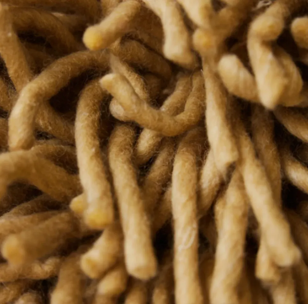 Rugged woolen cushion olive, 50x50cm