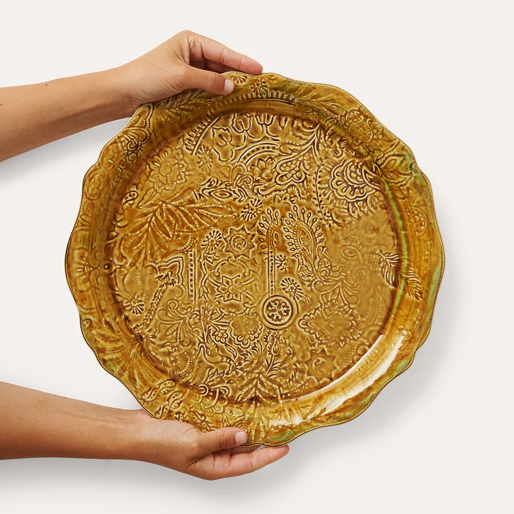 Pizza serveringsfat, Pineapple - 34cm⎜Sthål