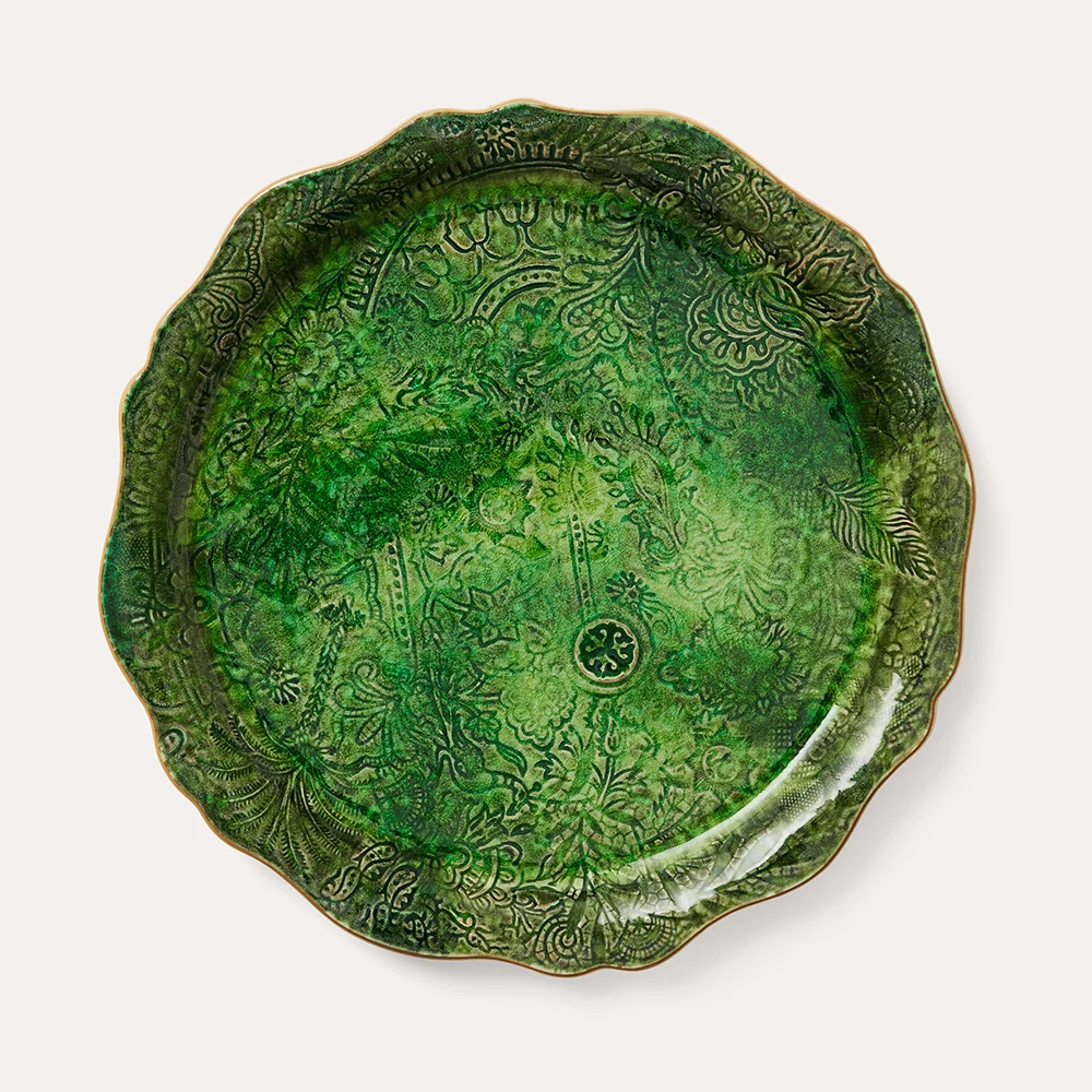 Pizza serveringsfat, Seaweed - 34cm⎜Sthål