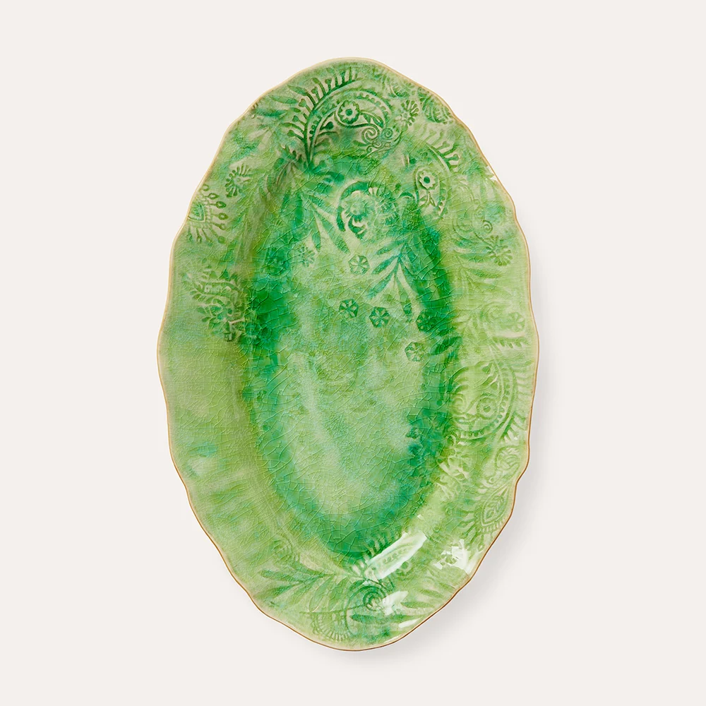 Serveringsfat Ovalt, Seaweed - 25x40cm⎜Sthål