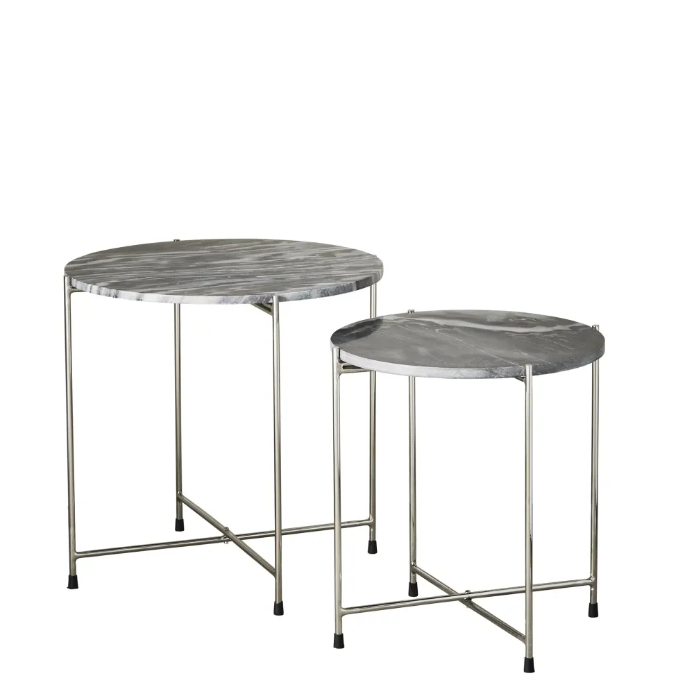 Marmilla sidebord H50 Ø50 cm. mørkegrå