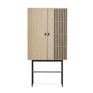 Array skap (80 cm) - hvitpigmentert eik