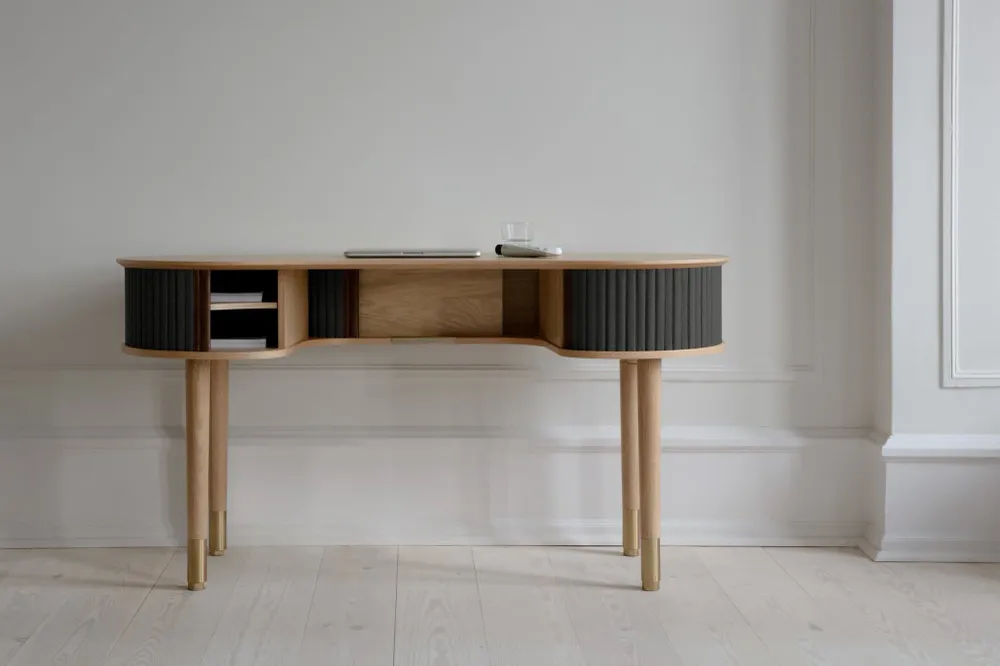 Audacious, skrivebord eik charcoal Lagersalg