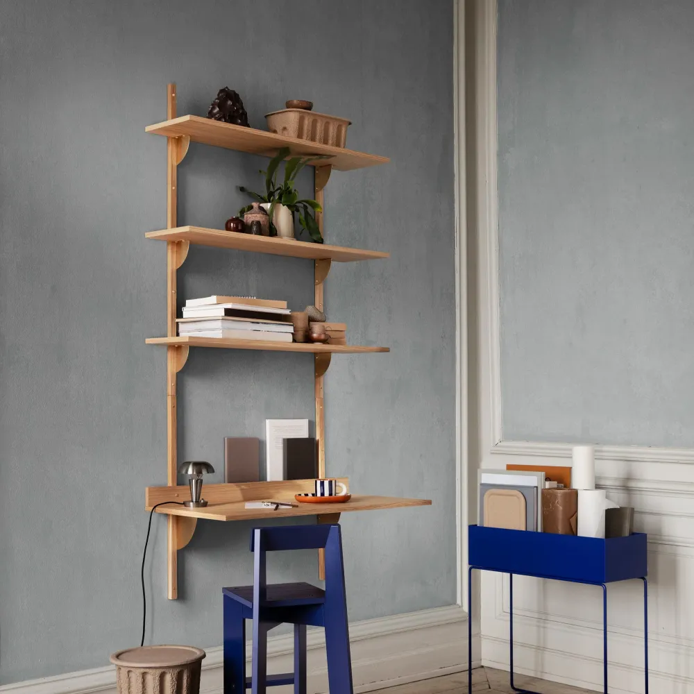 Skrivebord Sector Oak/Brass