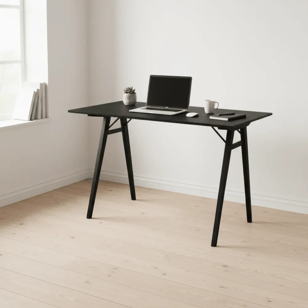 Vojens skrivebord sort 120 × 60 cm