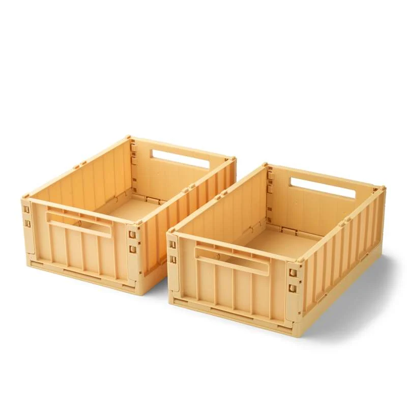 Liewood Weston Oppbevaringsboks - 2-pak - Medium - Sitron Gul