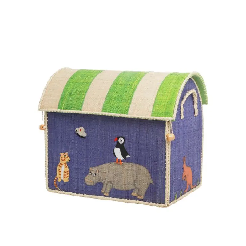 RICE Raffia Oppbevaringshus - Dyr - Liten