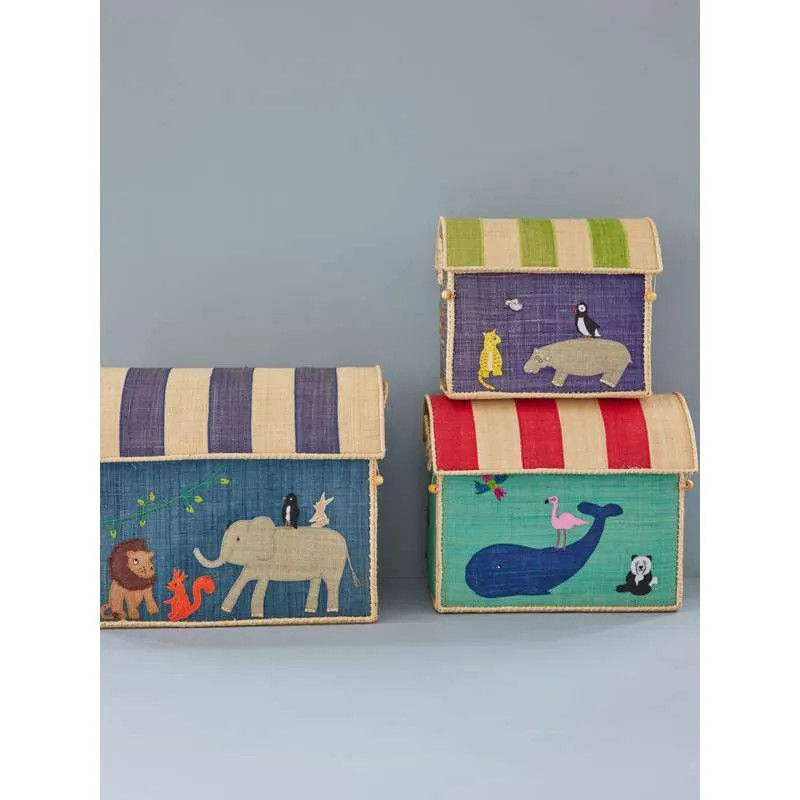 RICE Raffia Oppbevaringshus - Dyr - Liten