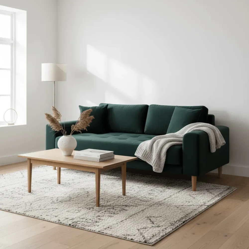 Lido 2,5 seters sofa mørkegrønn