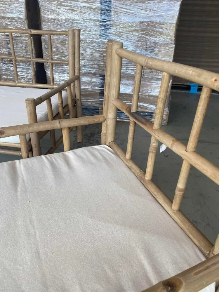 Bambus sofa + bambus lenestol - HENT TILBUD
