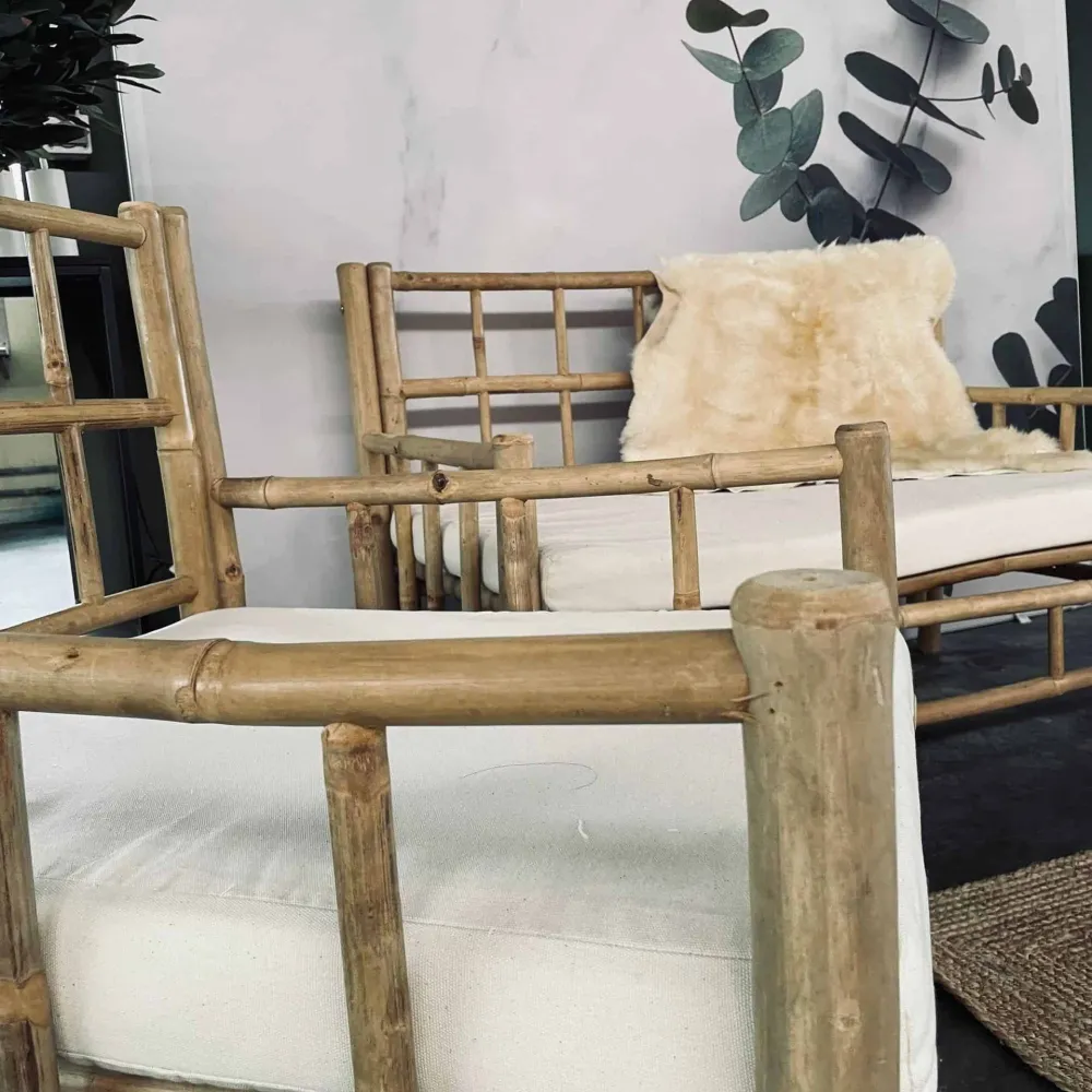 Bambus sofa og lenestol - TILBUD HENTING