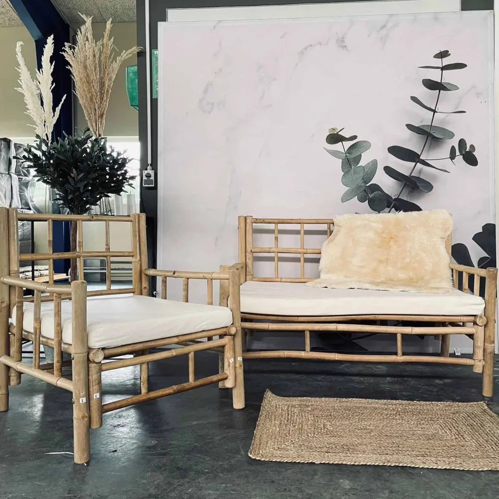 Bambus sofa og lenestol - TILBUD HENTING