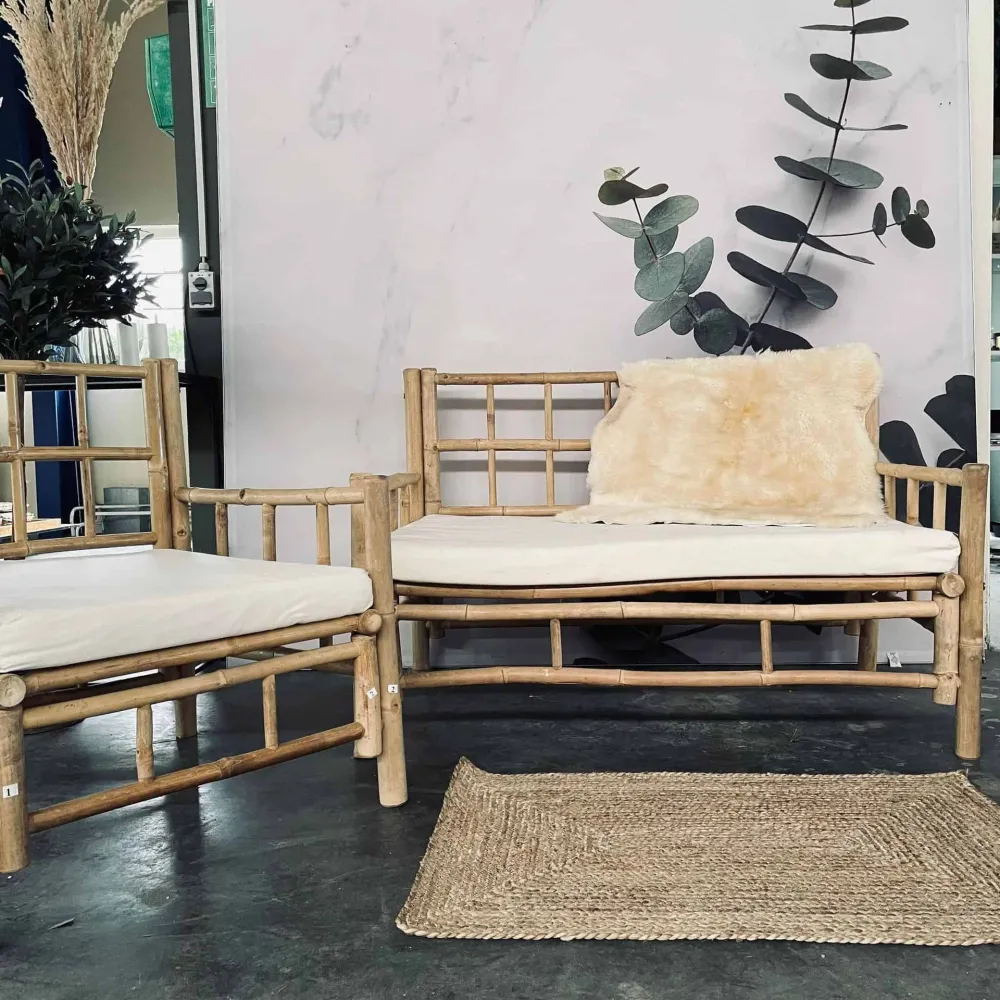 Bambus sofa og lenestol - TILBUD HENTING