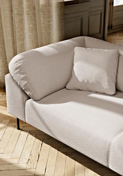Collar 2-seater - Natural bouclé