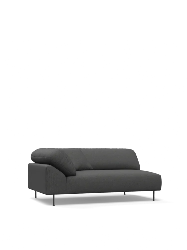 Collar open end right (arm left) - Dark grey