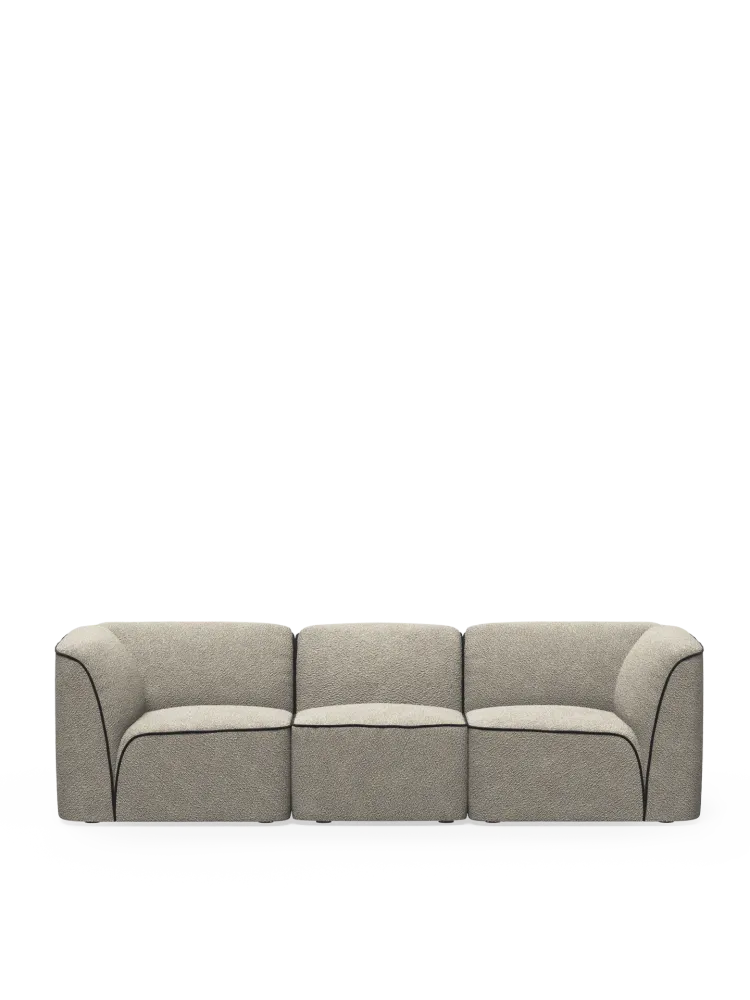 Flora 2.5-seater - Natural bouclé