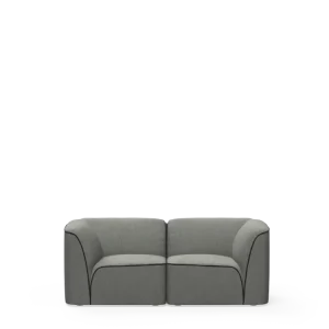 Flora 2-seater - Dark grey