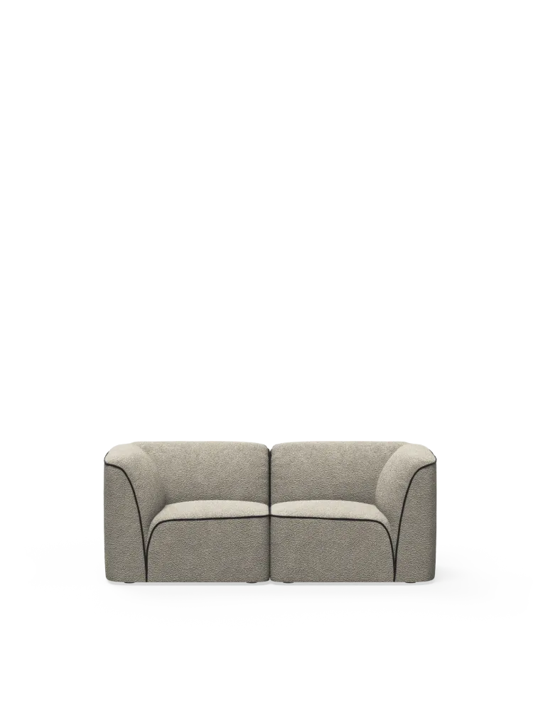 Flora 2-seater - Natural bouclé