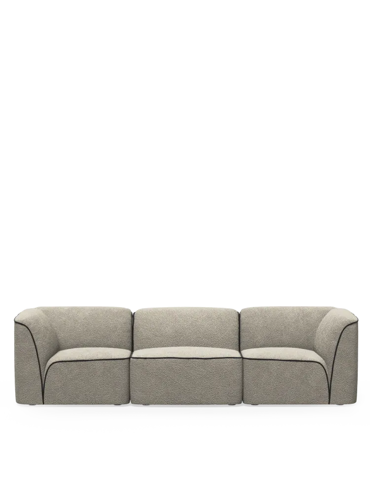 Flora 3-seater - Natural bouclé