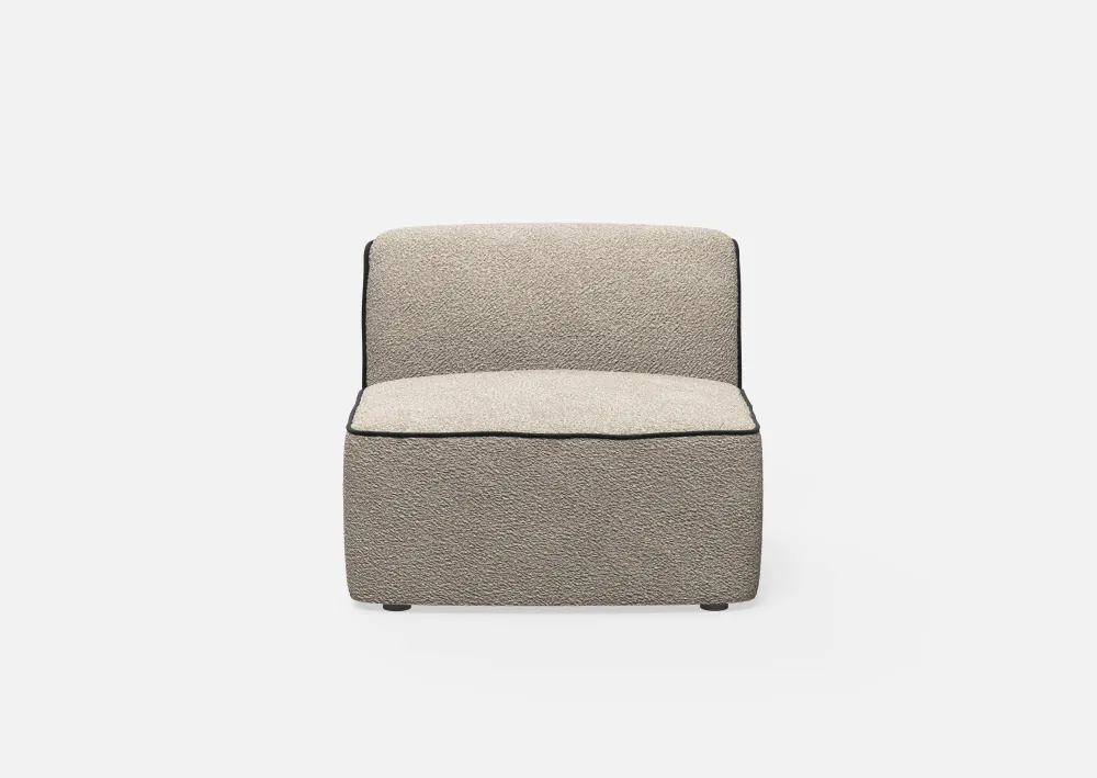 Flora middle module (90 cm) - Natural bouclé
