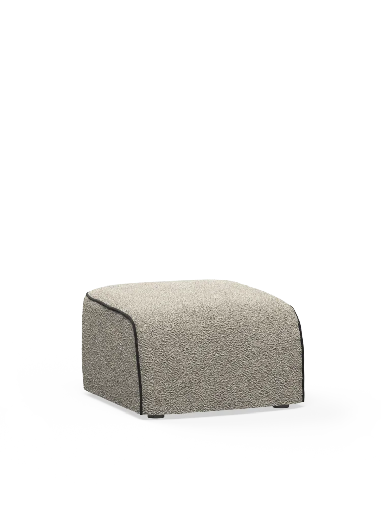 Flora pouf - Natural bouclé