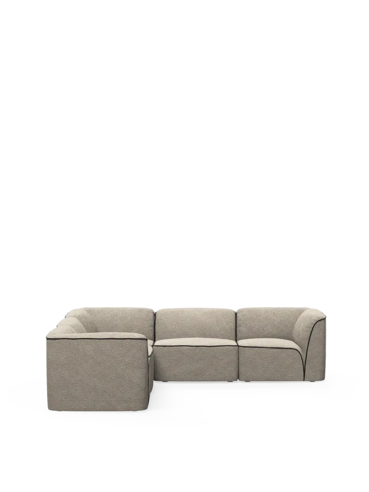 Flora sectional 3 - Natural bouclé