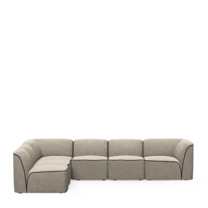 Flora sectional 2 - Natural bouclé