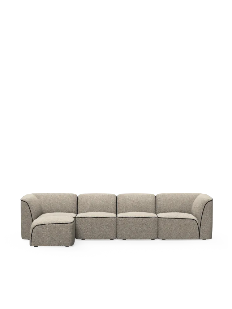Flora sectional 1 - Natural bouclé