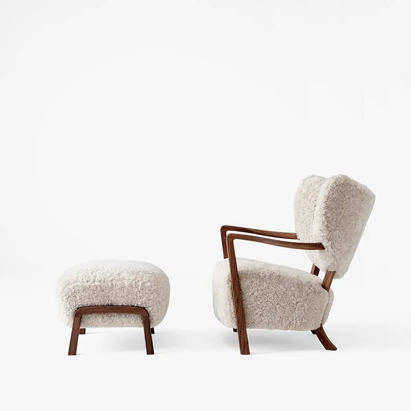 Wulff Stol + Puff Moonlight/Valnøtt