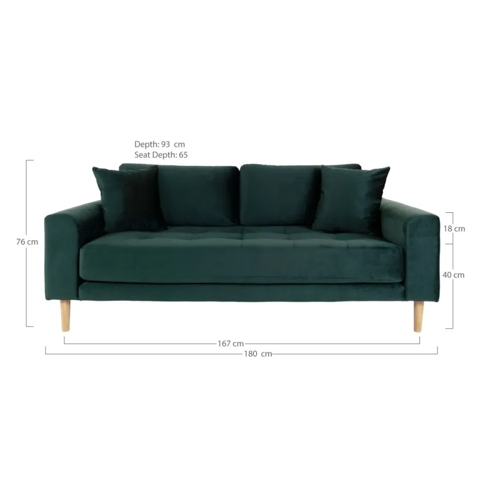 Lido 2,5-sits soffa mörkgrön
