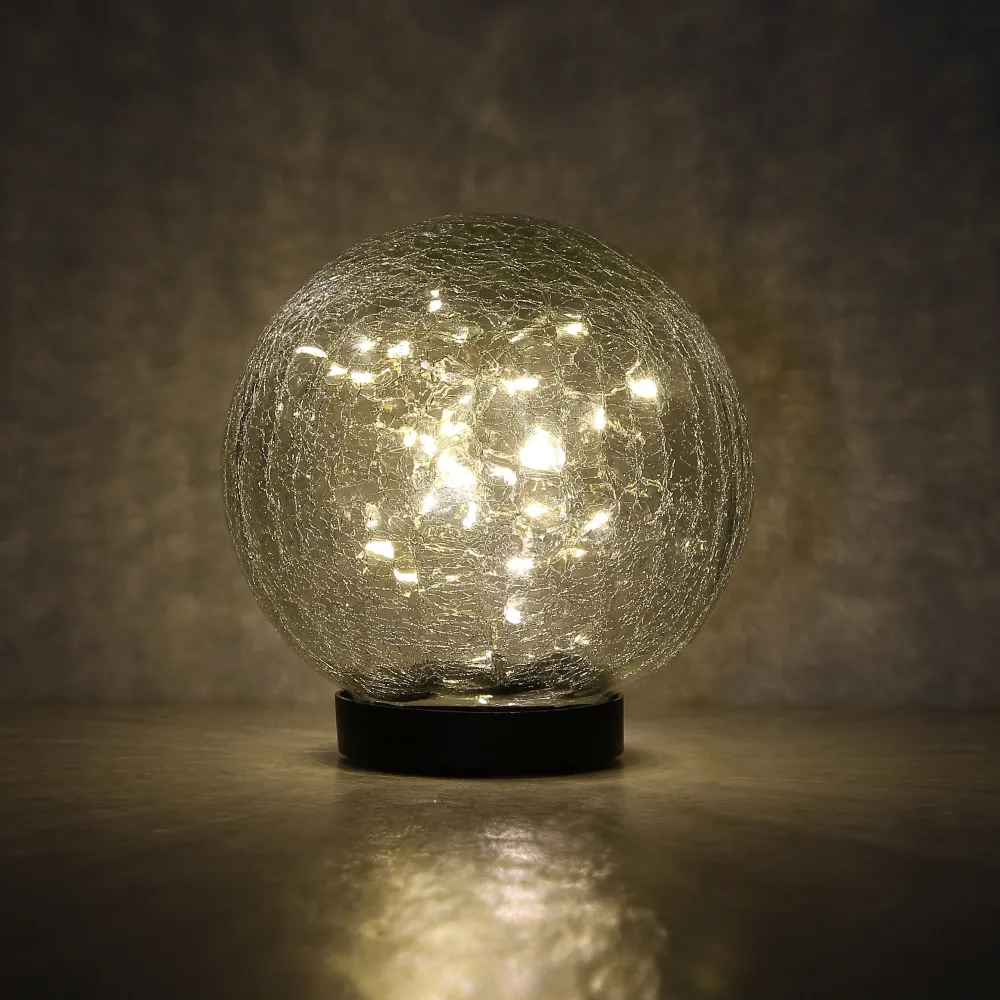 Solcelle Glasskule 15cm