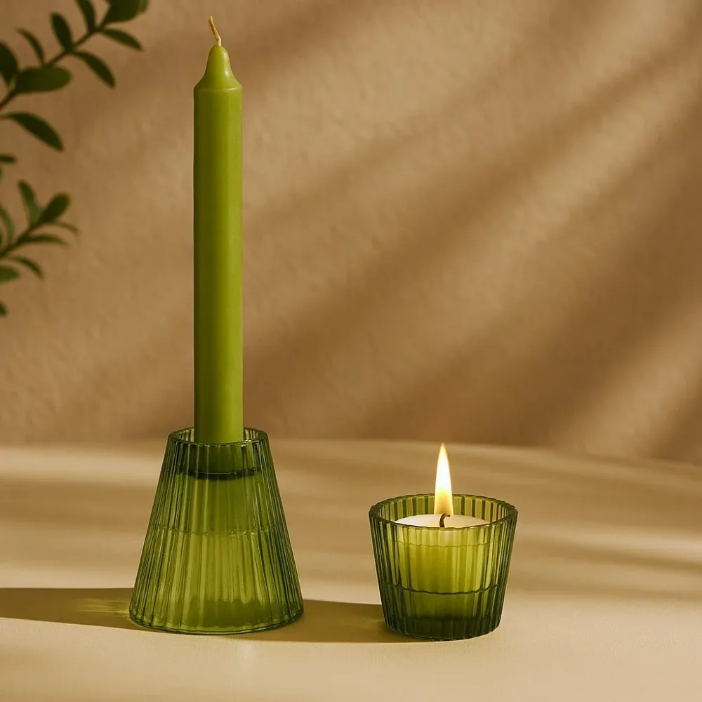 Lysestaker Telys – Garden Jade 2-pakning
