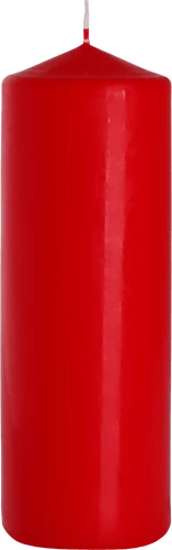 Rødt søylelys enkelt 80 x 250 mm