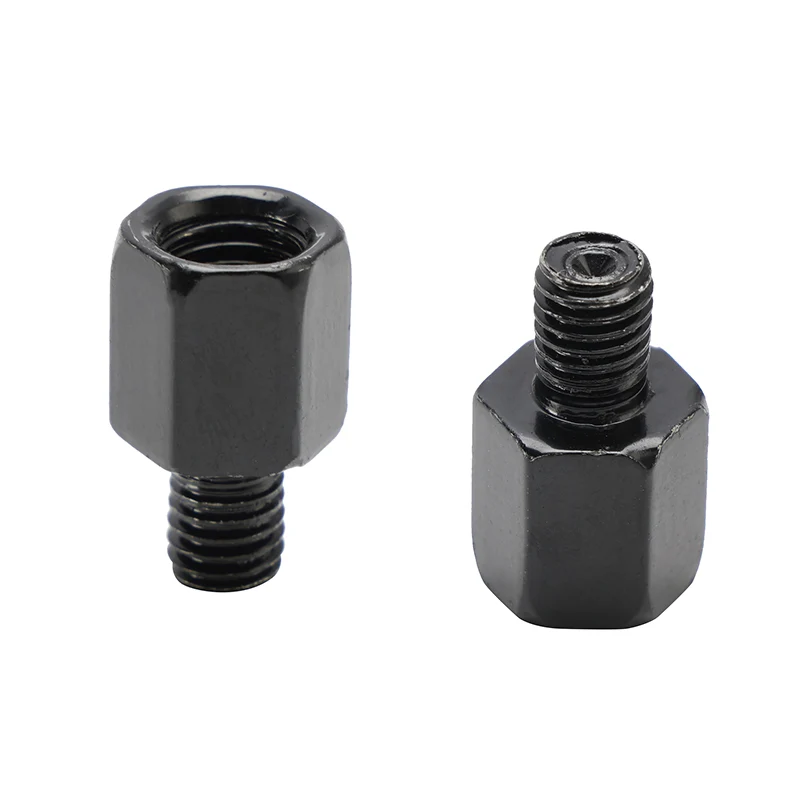 2 Universal Fit Motorcycle Scooter Mirror Adapters 10mm Omvendt til 8mm Standard