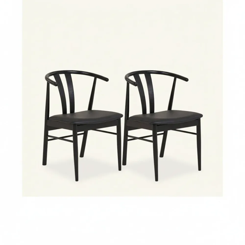 2-pk Artenara spisestol sort