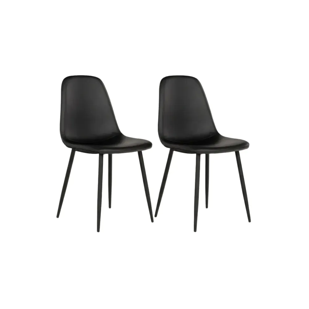 2-pk Stockholm spisestol sort