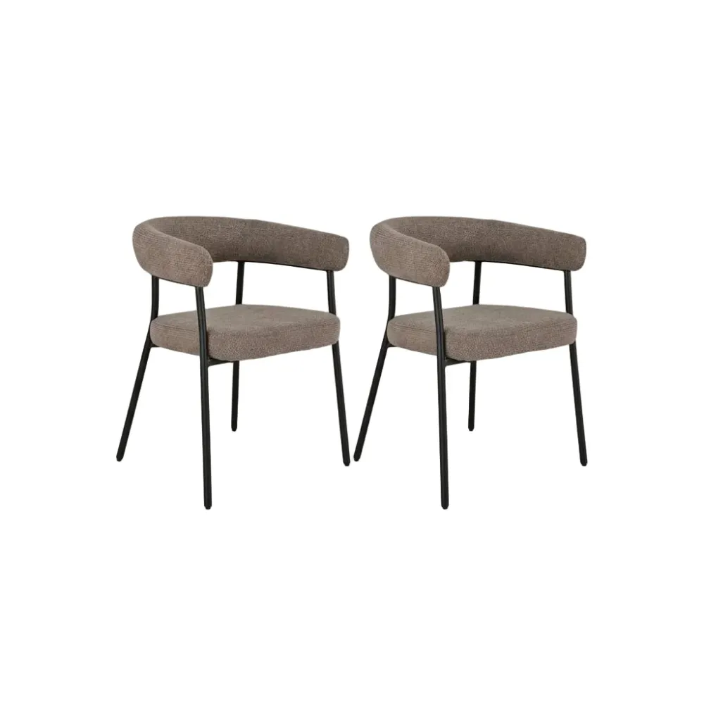 2-pk Trivio spisestol brun