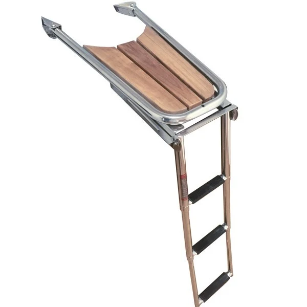 Peke i teak med stige 65x33cm